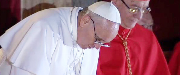 Papa Francisco logo após sua apresentação