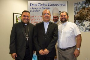 Dom Sergio Castrianni, Arcebispo de Manaus com os bispos auxiliares Dom Edmilson Canavarros e Dom José Albuquerque